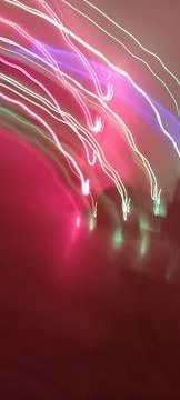 Simulation of galaxy light motion of stars in dark background, future energy Stockfoto's