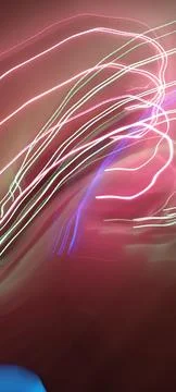 Simulation of galaxy light motion of stars in dark background, future energy Stockfoto's