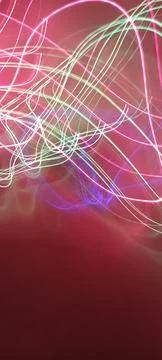 Simulation of galaxy light motion of stars in dark background, future energy Stockfoto's