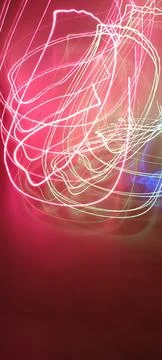 Simulation of galaxy light motion of stars in dark background, future energy Stockfoto's