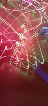Simulation of galaxy light motion of stars in dark background, future energy Foto stock