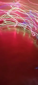 Simulation of galaxy light motion of stars in dark background, future energy Stock Photos