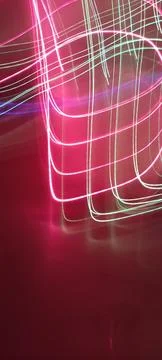 Simulation of galaxy light motion of stars in dark background, future energy Stockfoto's