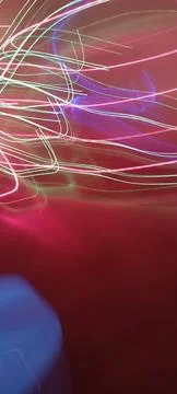 Simulation of galaxy light motion of stars in dark background, future energy Stockfoto's