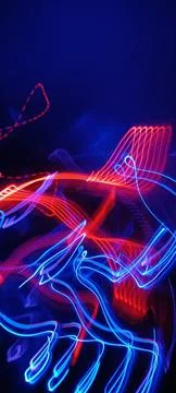 Simulation of galaxy light motion of stars in dark background, future energy 写真素材