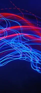 Simulation of galaxy light motion of stars in dark background, future energy 스톡 사진