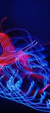 Simulation of galaxy light motion of stars in dark background, future energy 스톡 사진
