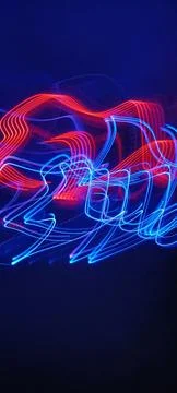 Simulation of galaxy light motion of stars in dark background, future energy Stock Photos
