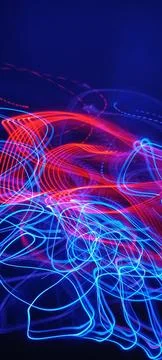 Simulation of galaxy light motion of stars in dark background, future energy 写真素材