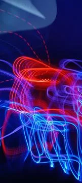 Simulation of galaxy light motion of stars in dark background, future energy 스톡 사진