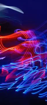 Simulation of galaxy light motion of stars in dark background, future energy 스톡 사진