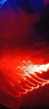 Simulation of galaxy light motion of stars in dark background, future energy 스톡 사진