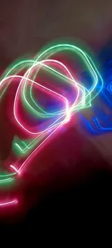 Simulation of galaxy light motion of stars in dark Foto stock