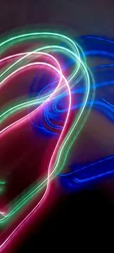 Simulation of galaxy light motion of stars in dark Foto stock