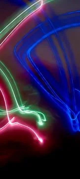 Simulation of galaxy light motion of stars in dark Stock Photos