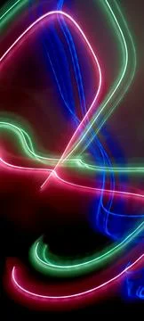 Simulation of galaxy light motion of stars in dark Stock Photos