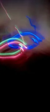 Simulation of galaxy light motion of stars in dark Foto stock