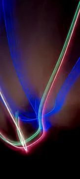 Simulation of galaxy light motion of stars in dark Foto stock