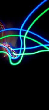 Simulation of galaxy light motion of stars in dark Foto stock
