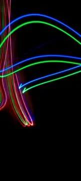 Simulation of galaxy light motion of stars in dark Stock Photos