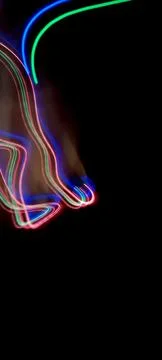 Simulation of galaxy light motion of stars in dark Foto stock