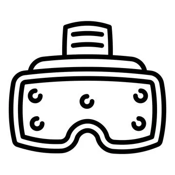Simulation game goggles icon, outline style 스톡 일러스트