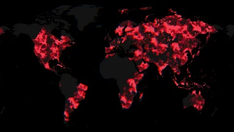 Simulation of a global pandemic Stock Footage 127998776