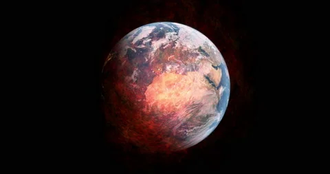 Simulation of global warming Stock Footage 235084834