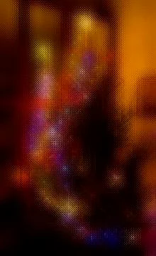 Simulation to look at Christmas tree through glass Stock Photos