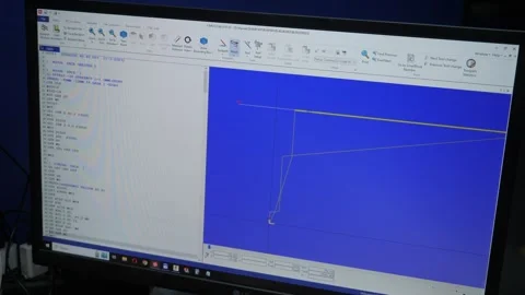Simulation of machining on a machine 库存影片 281072029
