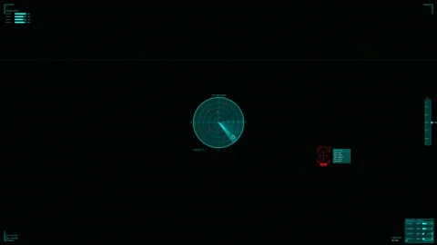 Simulation of military cockpit display for science fiction war documentarie.. Stock Footage 327223505