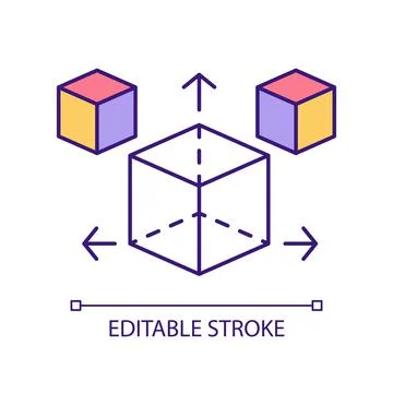 Simulation modeling RGB color icon Stock Illustration