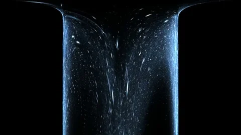 Simulation of the motion of luminous particles Video stock 75391158