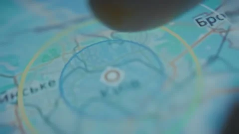 Simulation of nuclear bomb detonation of 800 kilotons owned by Russia over Kiev Stock Footage 288968348