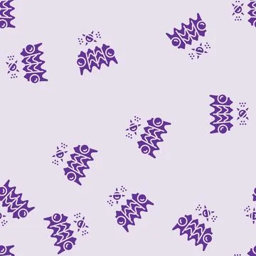 Simulation quantum technology glyph seamless pattern Stock Illustration