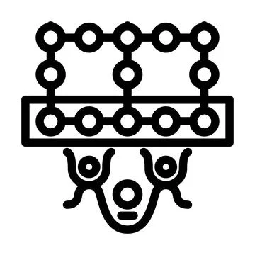 Simulation quantum technology line icon vector illustration Stock Illustration