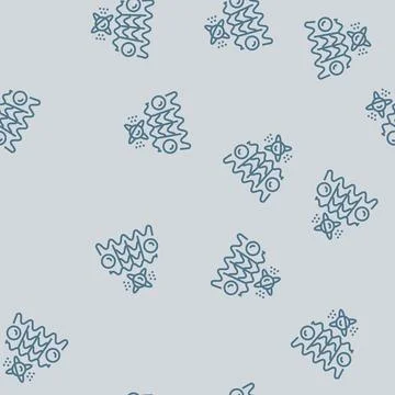 Simulation quantum technology line seamless pattern Illustrazione stock