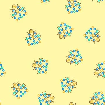 Simulation quantum technology vector seamless pattern Stock Illustration