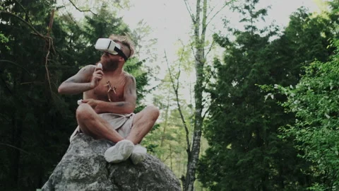 Simulation of Real Actuality by Using Virtual-Reality Modern Devices. Wild Stock Footage 130906204