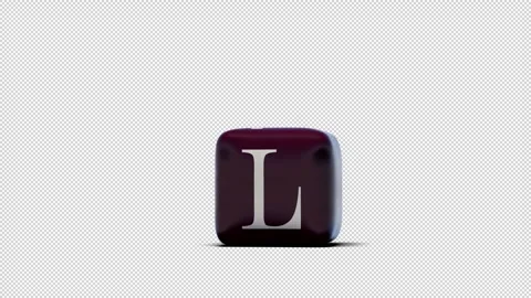 Simulation of a rubber letter "L" followed by an explosion. has an alpha chan Stock Footage 252555145