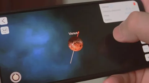 Simulation of Solar System. Interraction between the Sun and the Planets. in Stock Footage 249808899
