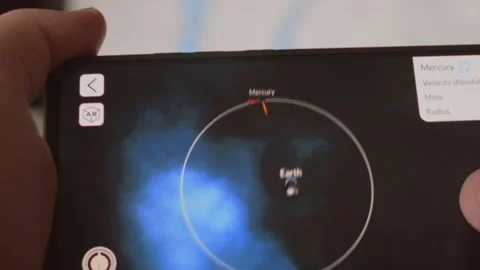 Simulation of Solar System. Interraction between the Sun and the Planets. in Stock Footage 249809966