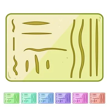 Simulation suture practice pad cartoon vector graphic 库存插图