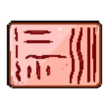 Simulation suture practice pad pixel art vector illustration Stock Illustration