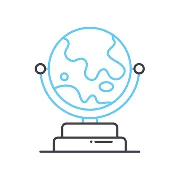 Simulation world line icon, outline symbol, vector illustration, concept sign Stock Illustration