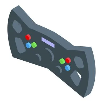 Simulator racing wheel providing immersive gaming experience 库存插图