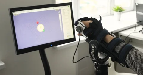 Simulator for restoring the mobility of the hand Stock Footage 75569702