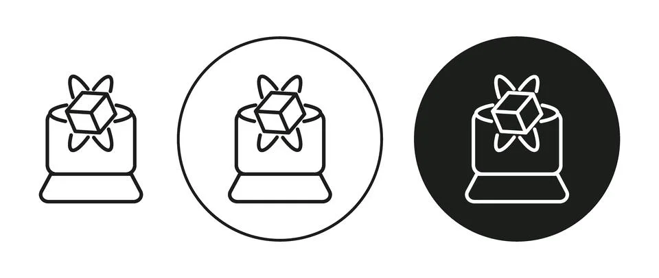 Simulator simple vector symbol icon. Simulator set in a editable stroke. 스톡 일러스트