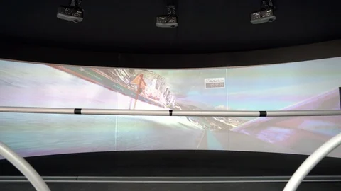 Simulator for skiing. Video stock 116350620