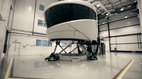 Simulator for training pilots of the aircraft Video stock 42016944